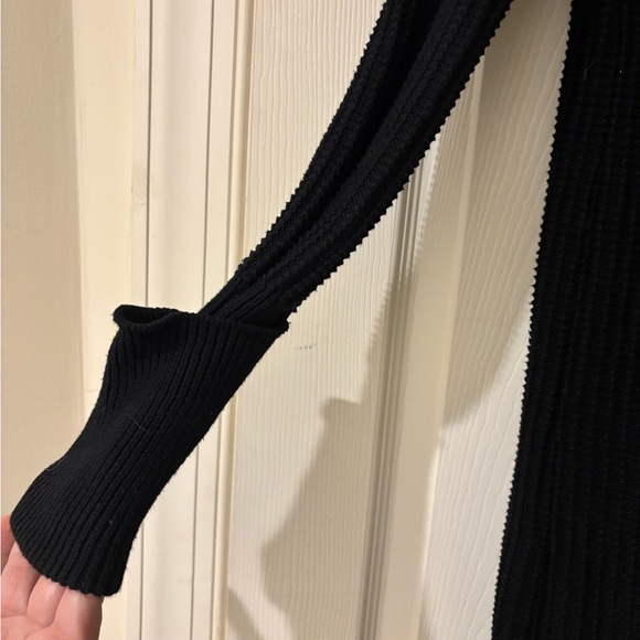 Who What Wear Black Ribbed Mock Neck Sweater Dress Medium - Picture 5 of 8